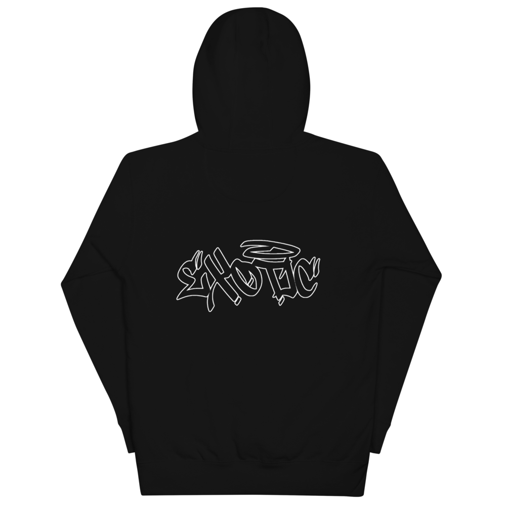 black exotic hoodie hollow