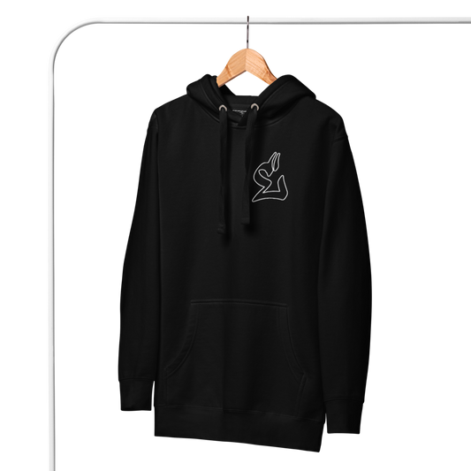 black exotic hoodie hollow
