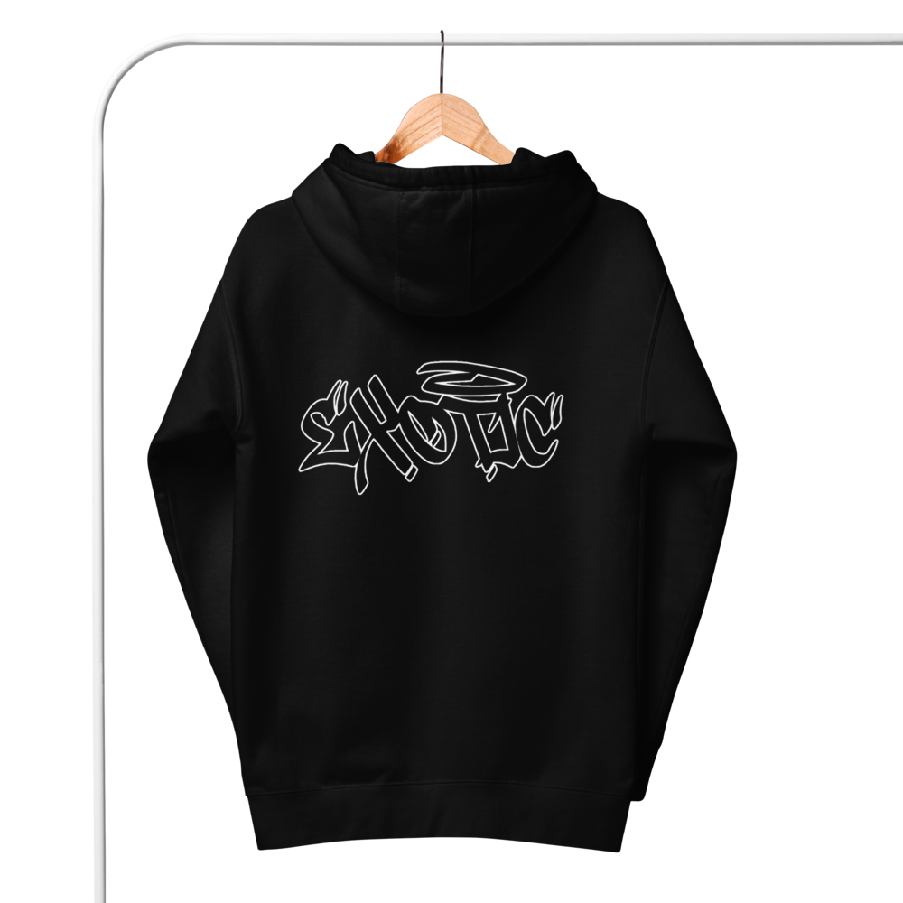 black exotic hoodie hollow